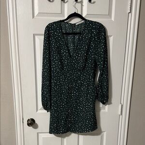 Elegant Green A&F Polka Dot Dress